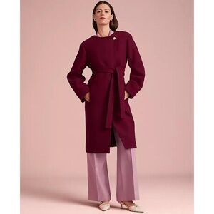 Ann Taylor Tie-Waist Balloon Sleeve Coat NEW